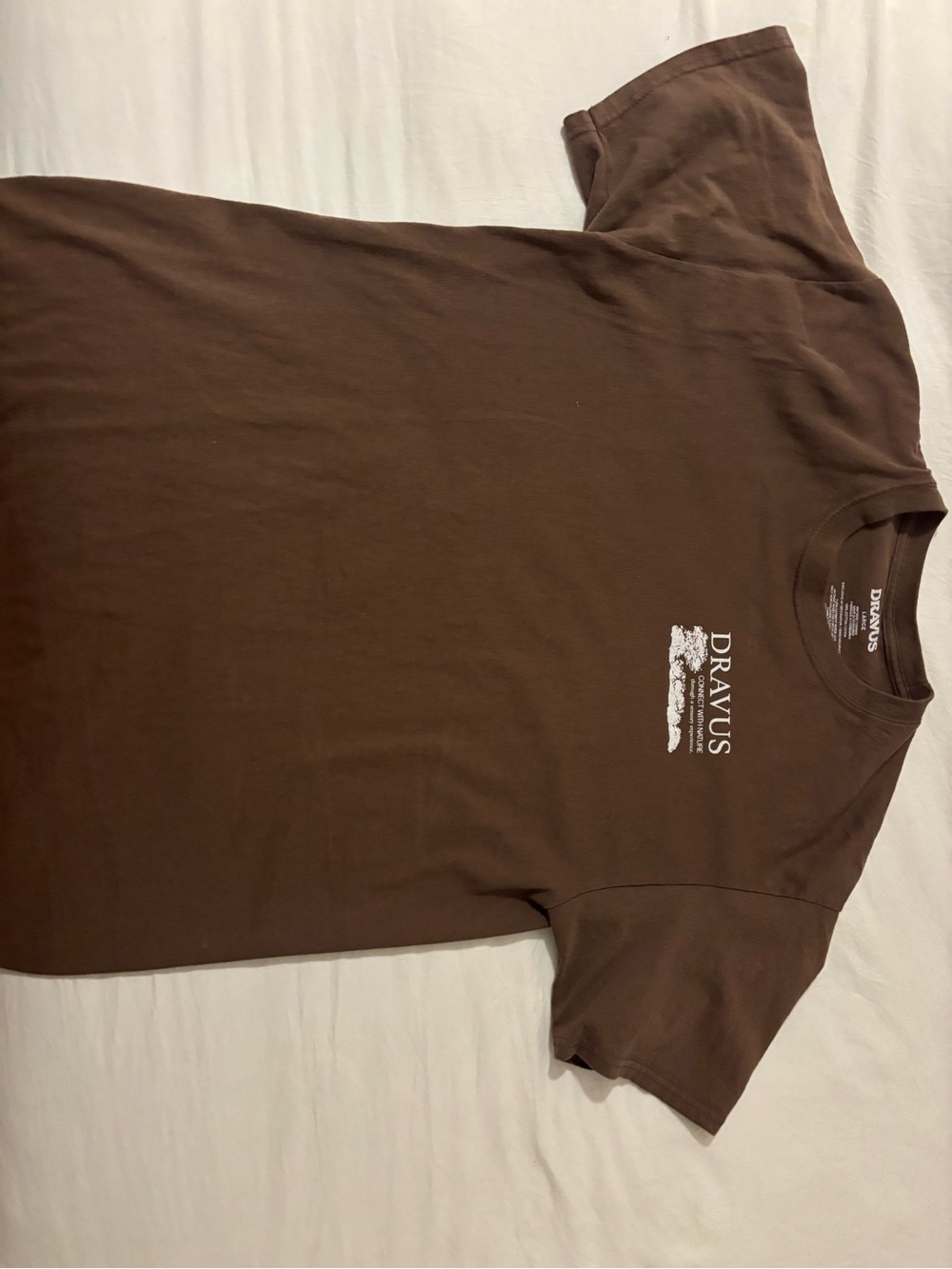 PacSun Brown Short-Sleeve Tee with White Chest Logo